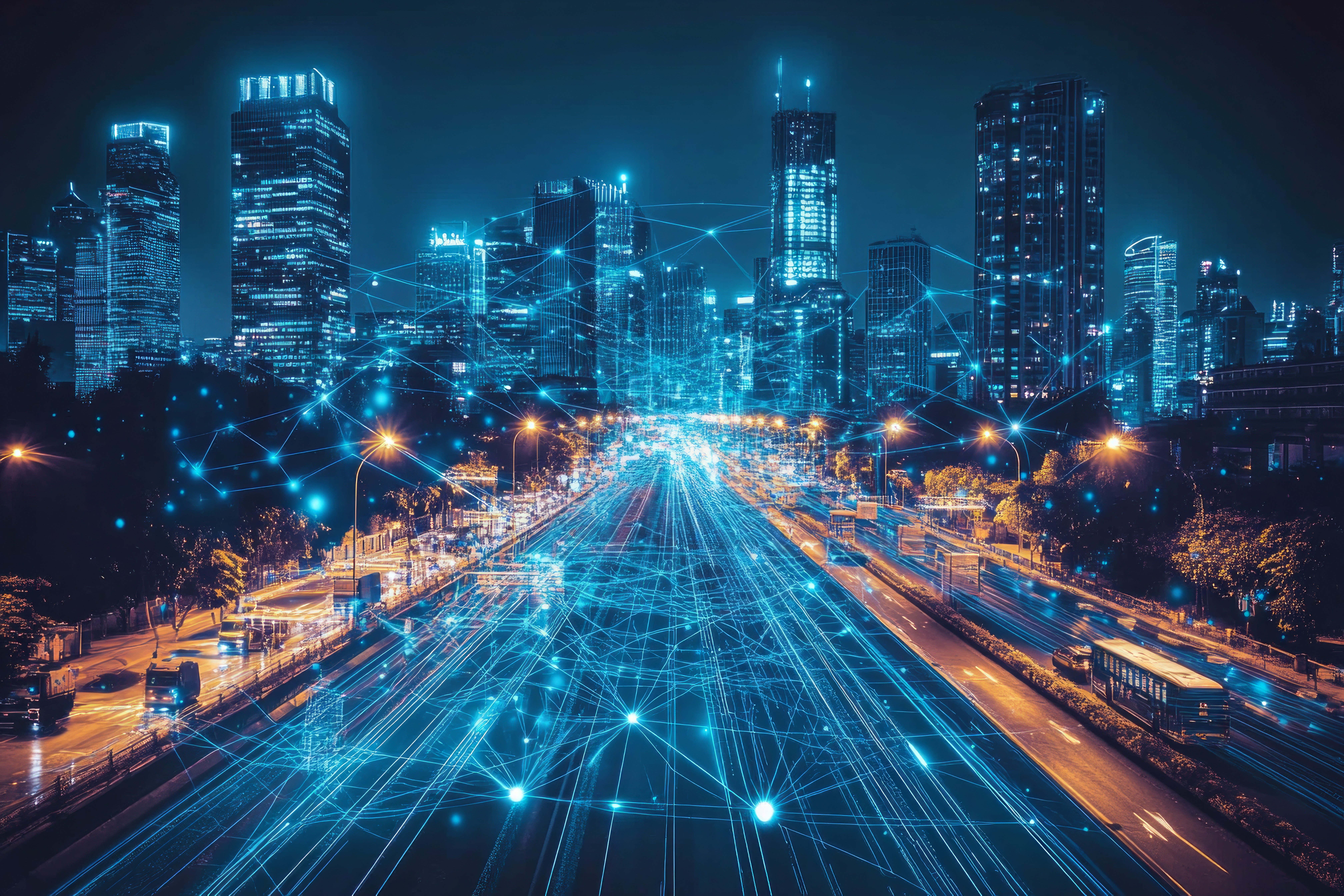 Gestão urbana eficiente conectando dados e sistemas em fluxo unificado para cidades inteligentes.